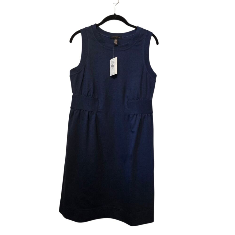 Banana Republic NEW Sleeveless Dress Womens MED Stretch Blue Preppy Business $69